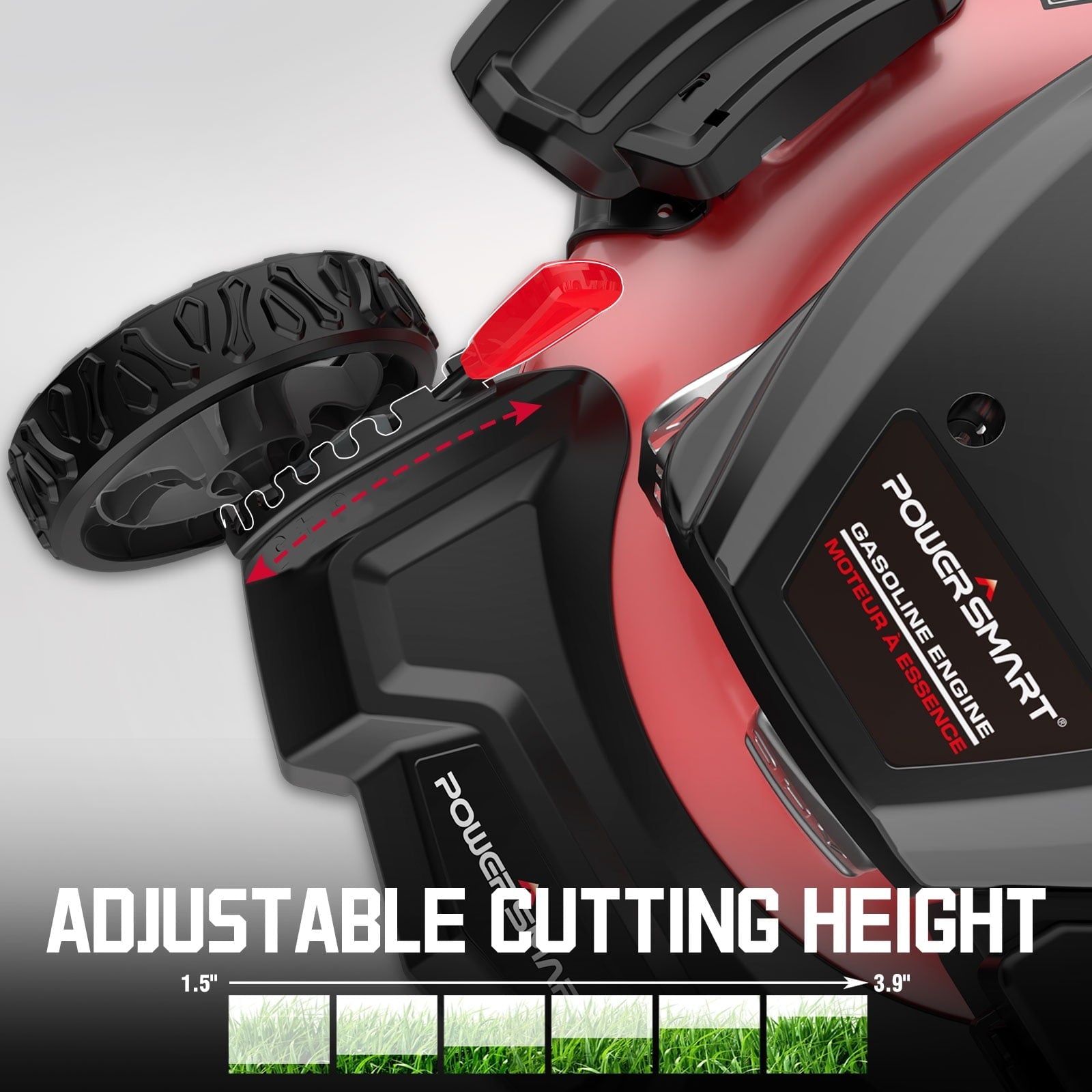 PowerSmart 21 in. Gas Push Lawn Mower, 144cc 2-in-1 Side Discharge - Image 4