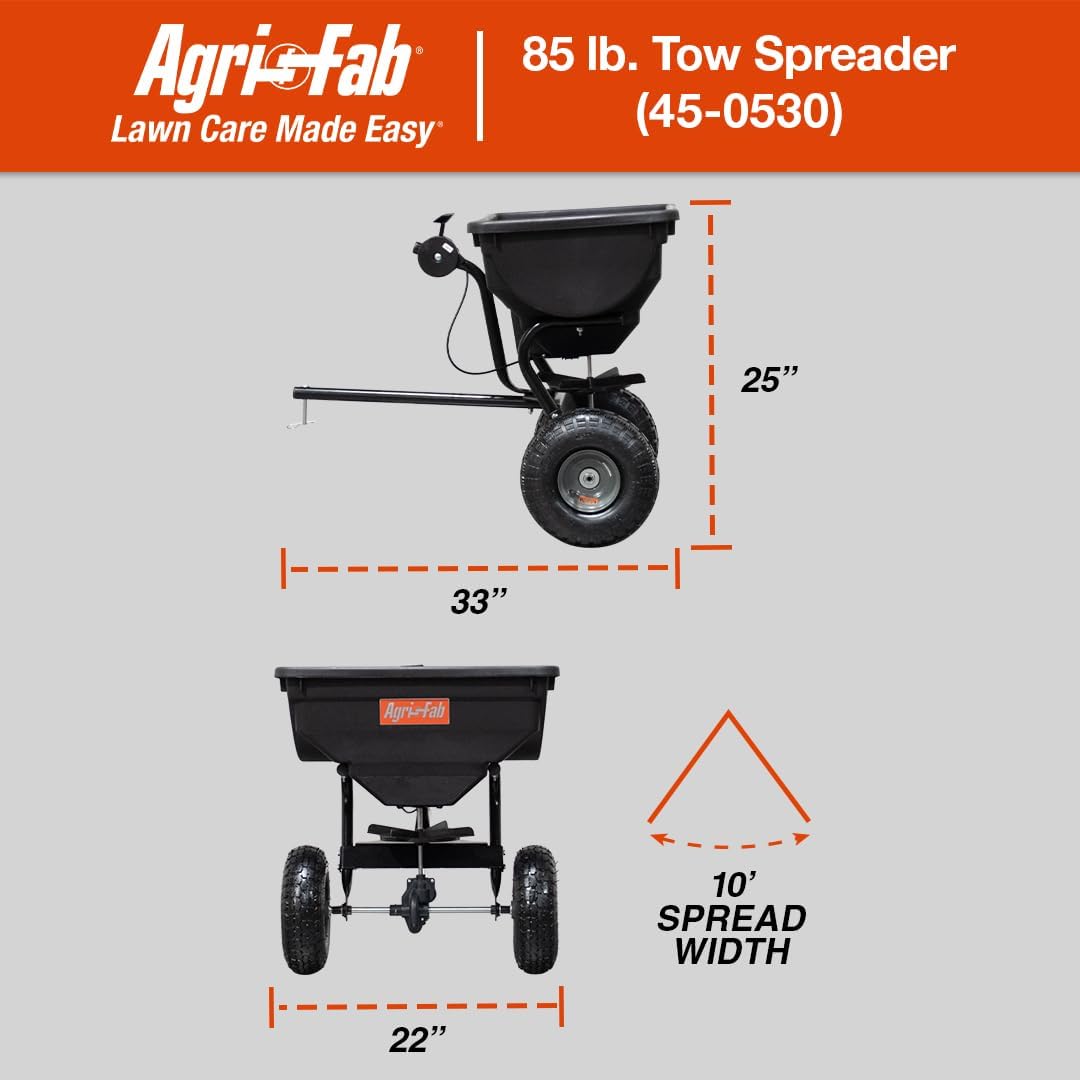 Agri-Fab 45-0543 Tow-Behind 100 lb Lawn & Garden Spiker Seeder Spreader - Image 7