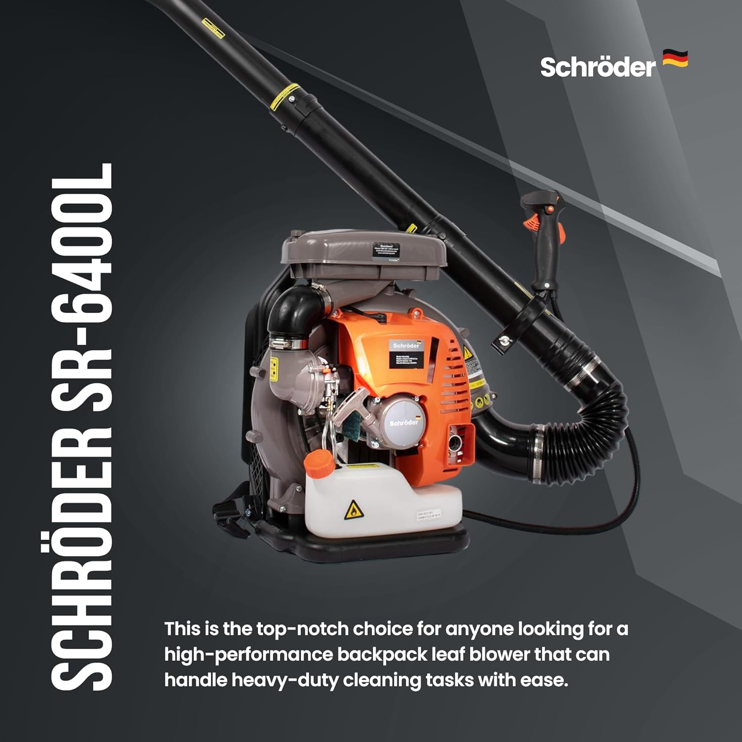 Schröder SR-6400L Backpack Gas Leaf Blower, 3.7 HP Engine - Image 4
