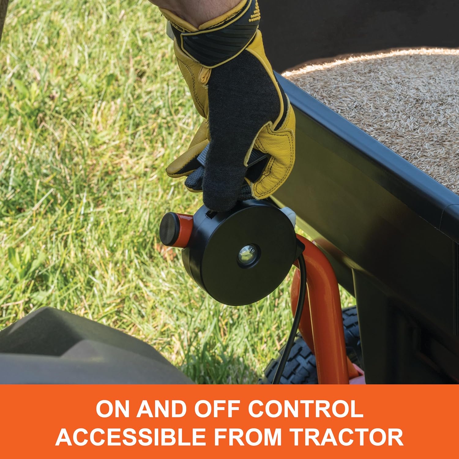 Agri-Fab 45-0543 Tow-Behind 100 lb Lawn & Garden Spiker Seeder Spreader - Image 6