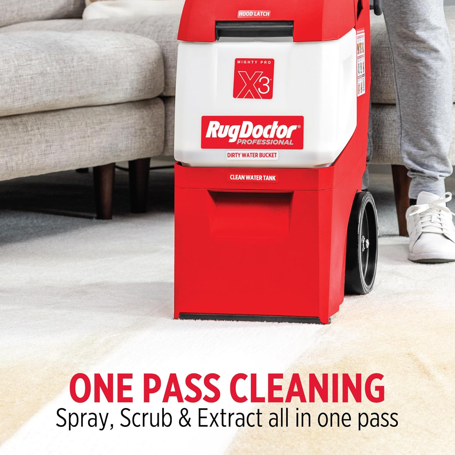 Rug Doctor X3 Commercial Carpet Cleaner Pet Pro Pack with Stain & Odor Removers - Image 4