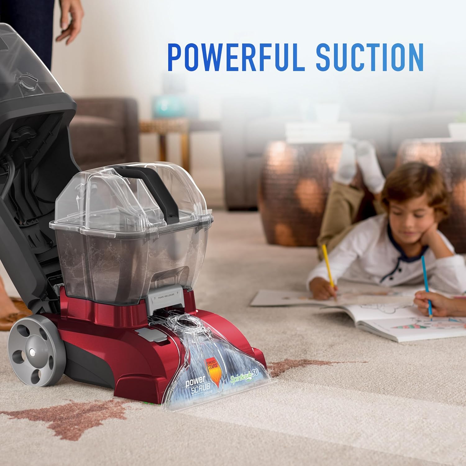 Hoover PowerScrub Deluxe Carpet Cleaner for Carpet & Upholstery with Tools - Image 9