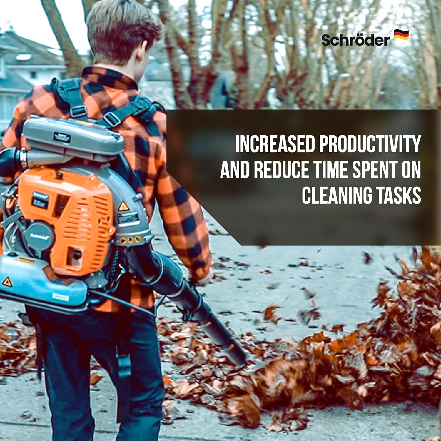 Schröder SR-6400L Backpack Gas Leaf Blower, 3.7 HP Engine - Image 7