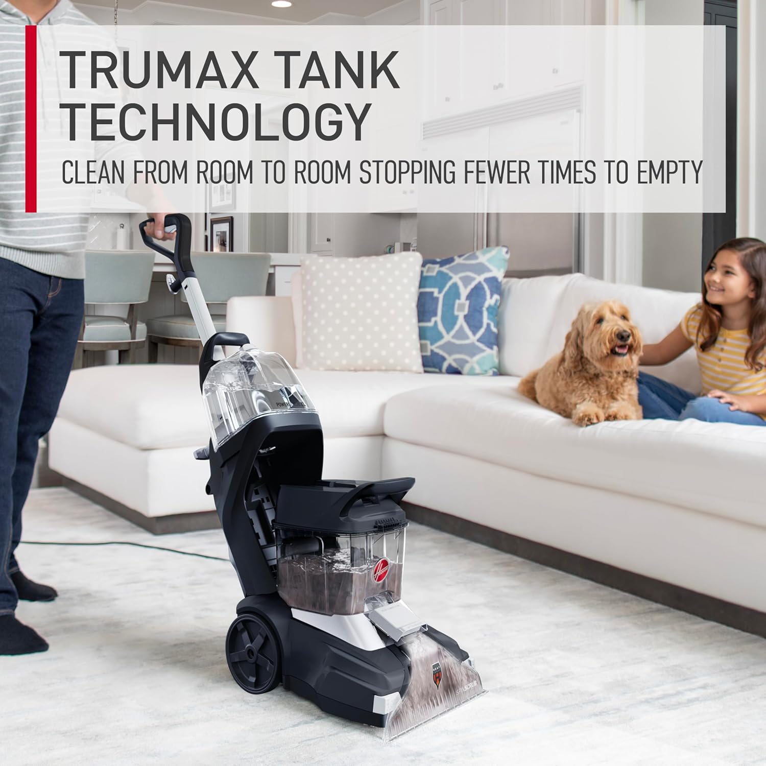 Hoover PowerScrub Deluxe Carpet Cleaner for Carpet & Upholstery with Tools - Image 17