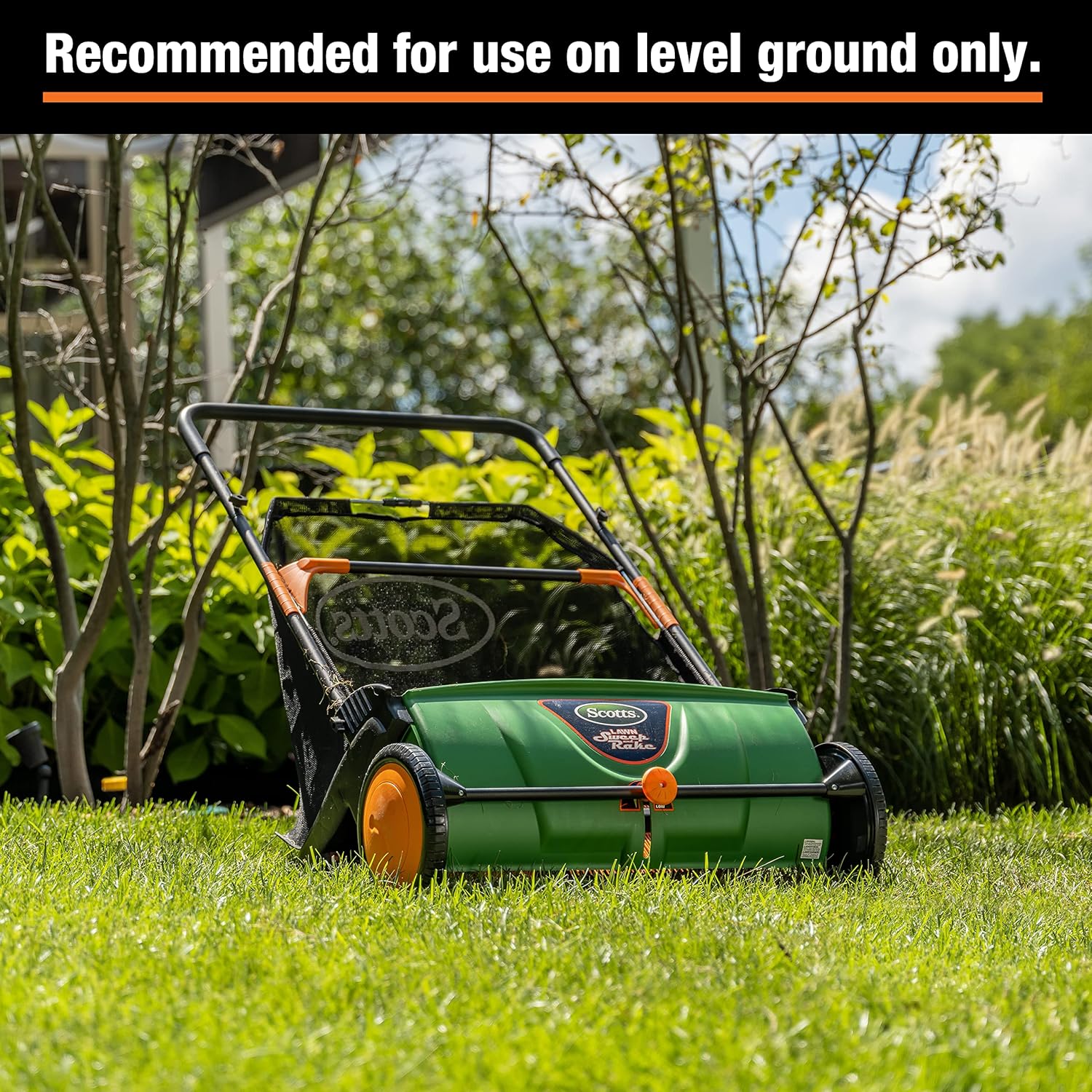 Scotts 26 in. Push Lawn Sweeper LSW70026S, Black/Green - Image 8