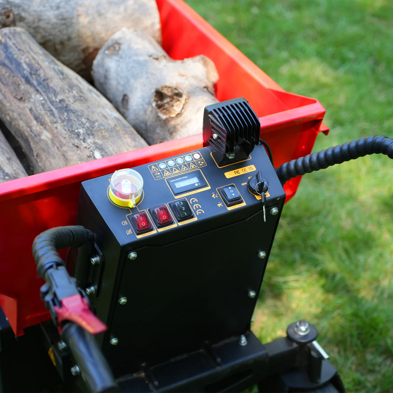 1100 lb Capacity 48V Electric Hydraulic Dump Cart with 1000W Motor – Model EH50 - Image 5