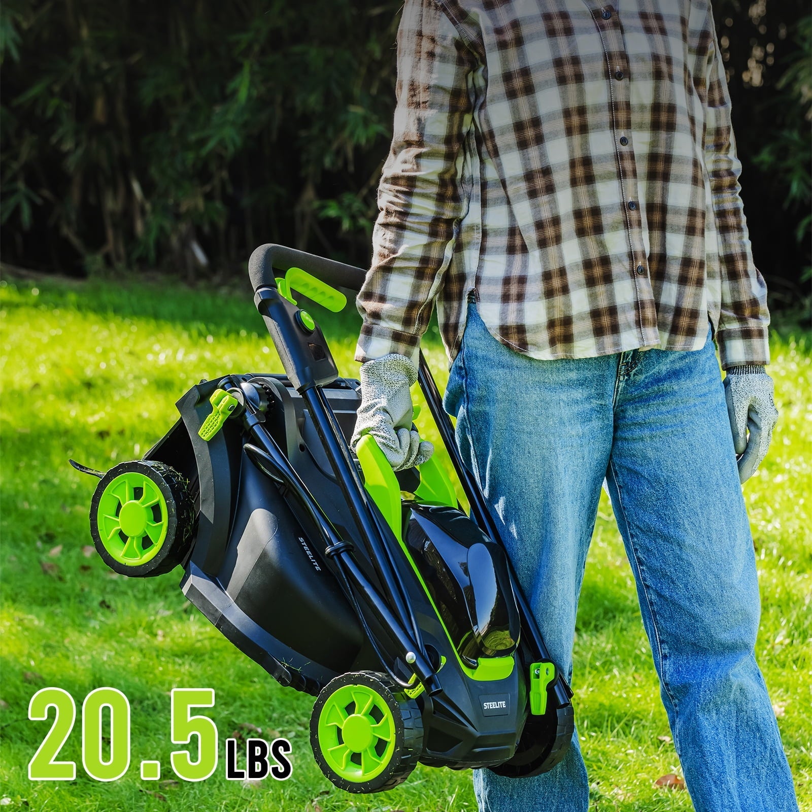 Steelite 13" 21V Cordless Brushless Lawn Mower with 4.0Ah Battery & Charger - Image 7