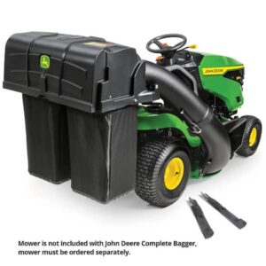 John Deere 42-inch Twin Bagger for 100 Series Tractors - Fast, Easy Attachment