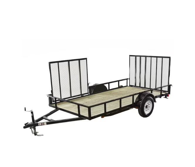 Carry-On Trailer 6-ft x 12-ft Treated Lumber Utility Trailer with Ramp Gate - Image 3