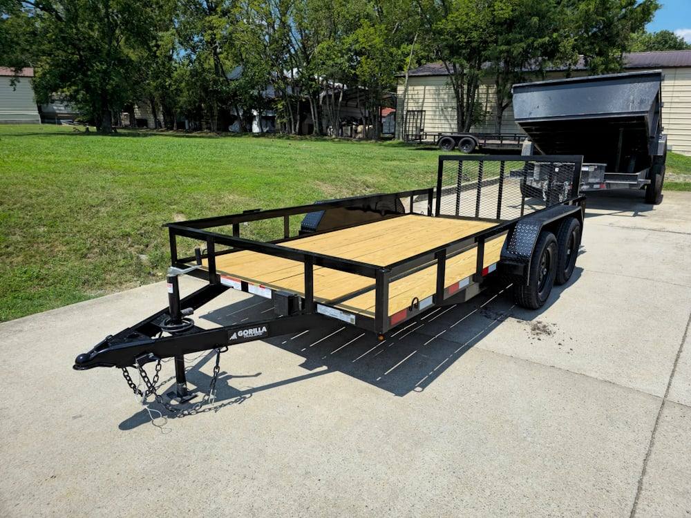 6’4″ x 14 Utility Trailer Powder Coated Dovetail (2) 3500 Axles 7k - Image 3