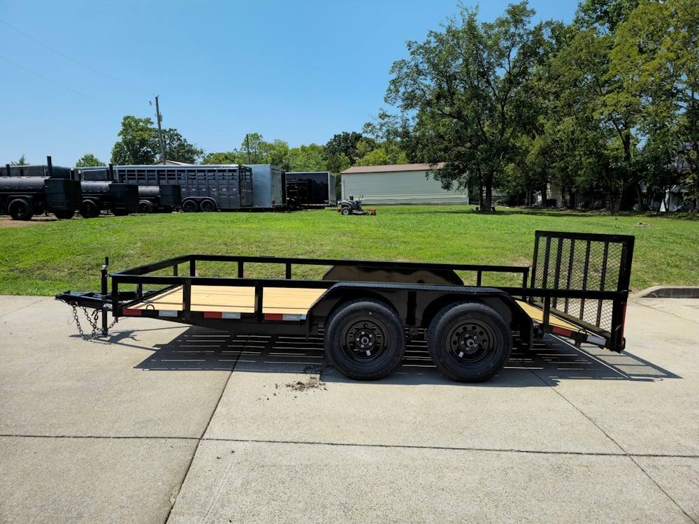 6’4″ x 14 Utility Trailer Powder Coated Dovetail (2) 3500 Axles 7k - Image 4