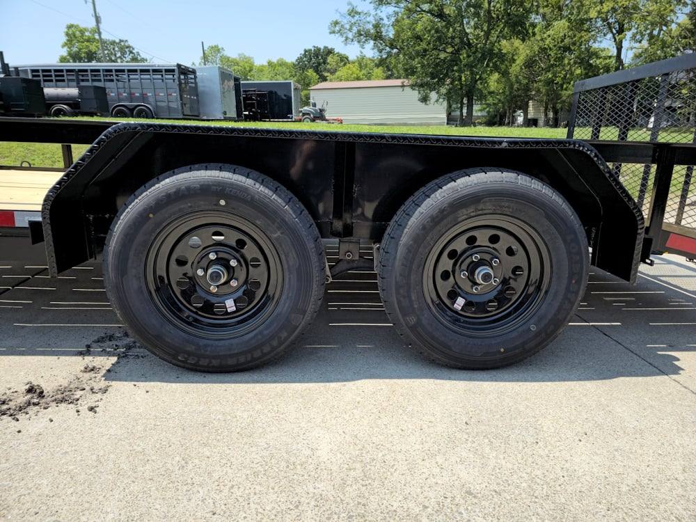6’4″ x 14 Utility Trailer Powder Coated Dovetail (2) 3500 Axles 7k - Image 13