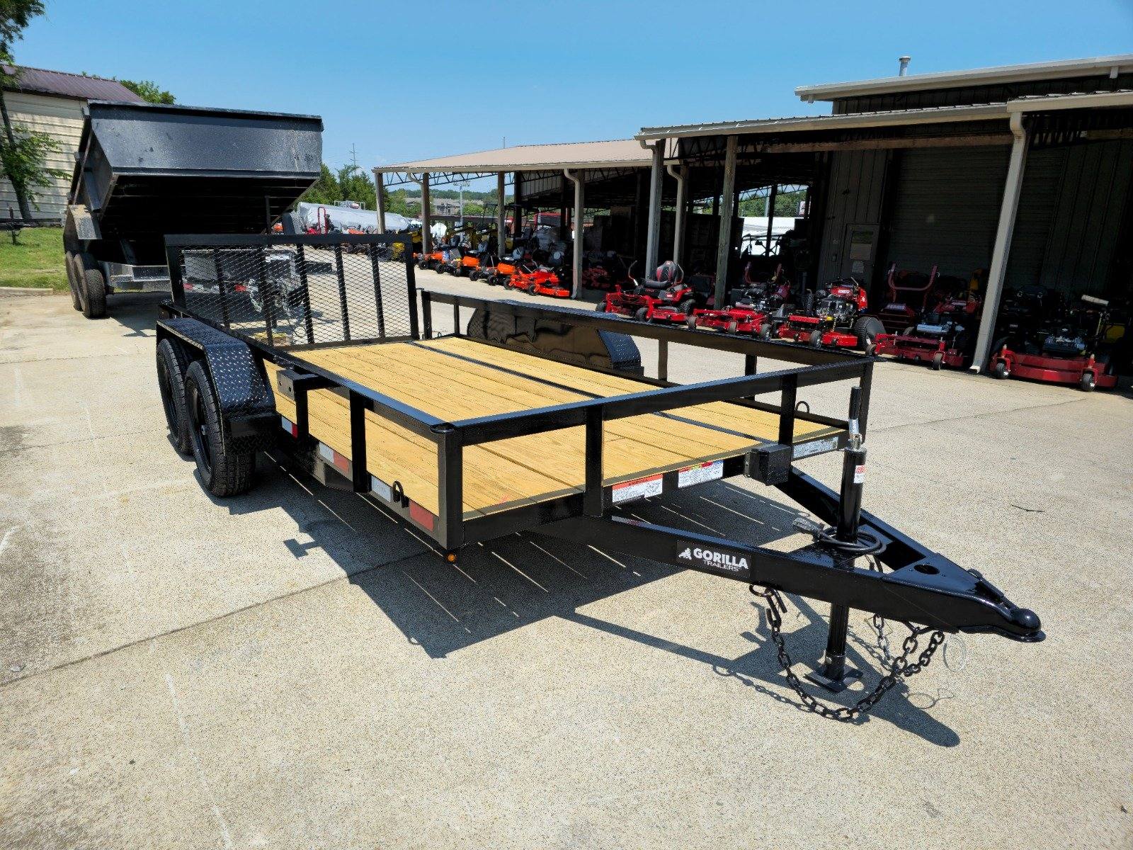 6’4″ x 14 Utility Trailer Powder Coated Dovetail (2) 3500 Axles 7k - Image 9