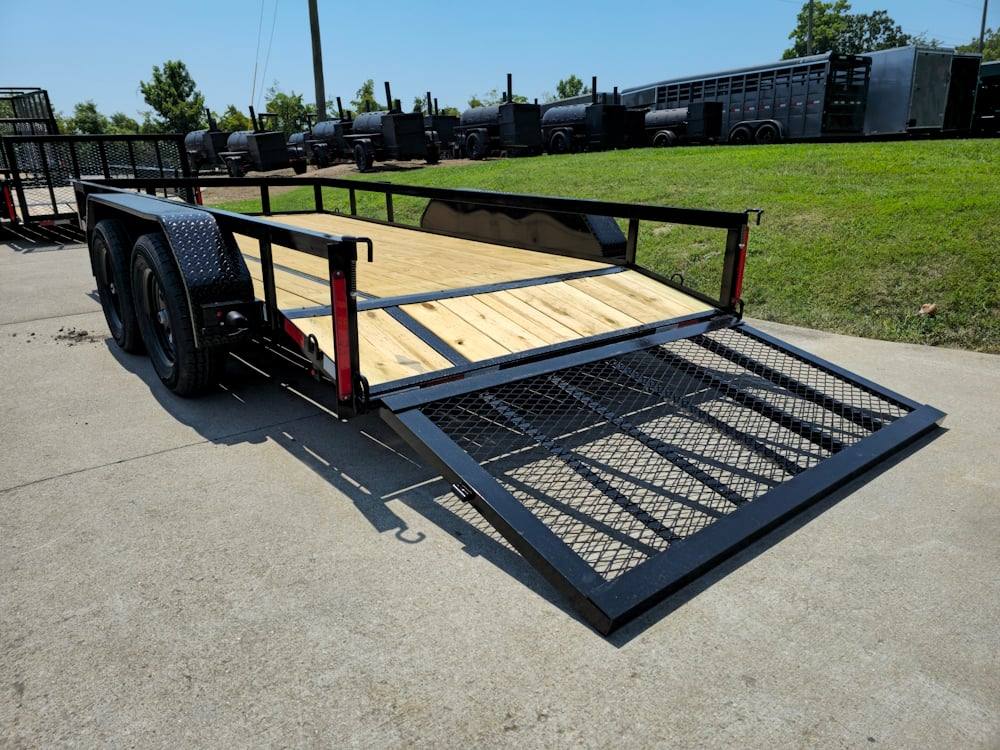 6’4″ x 14 Utility Trailer Powder Coated Dovetail (2) 3500 Axles 7k - Image 5