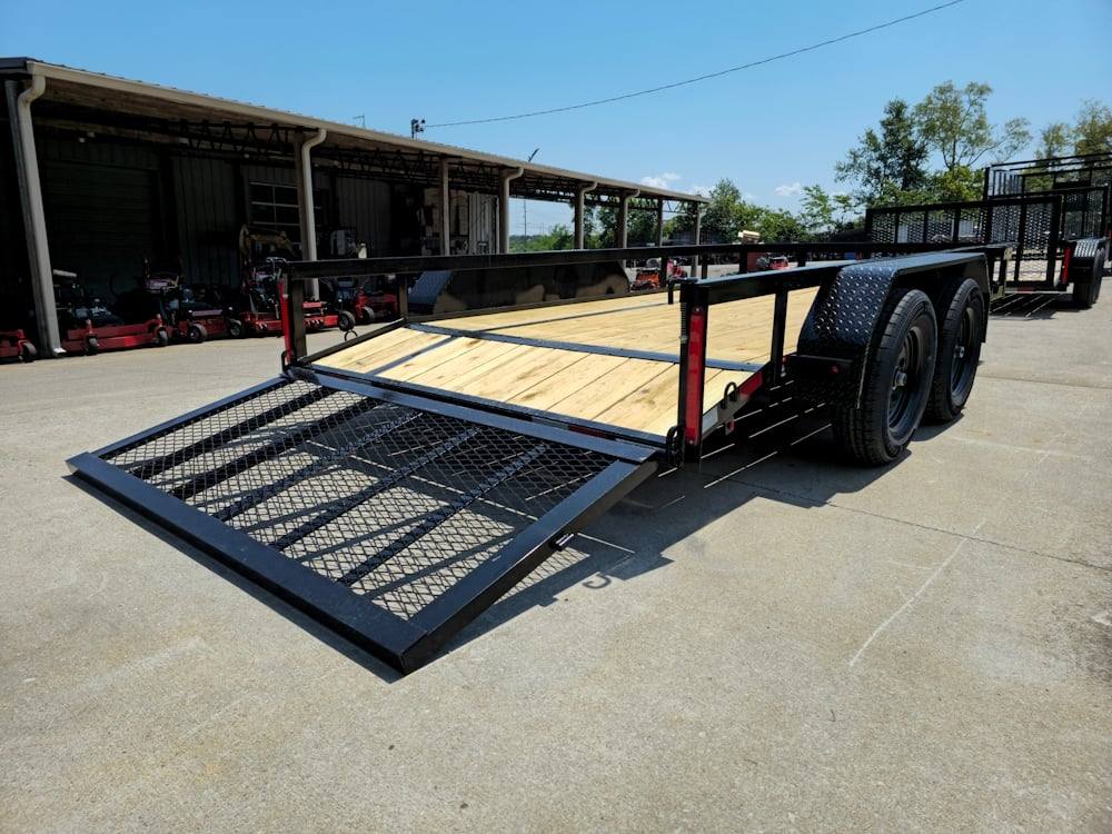 6’4″ x 14 Utility Trailer Powder Coated Dovetail (2) 3500 Axles 7k - Image 7