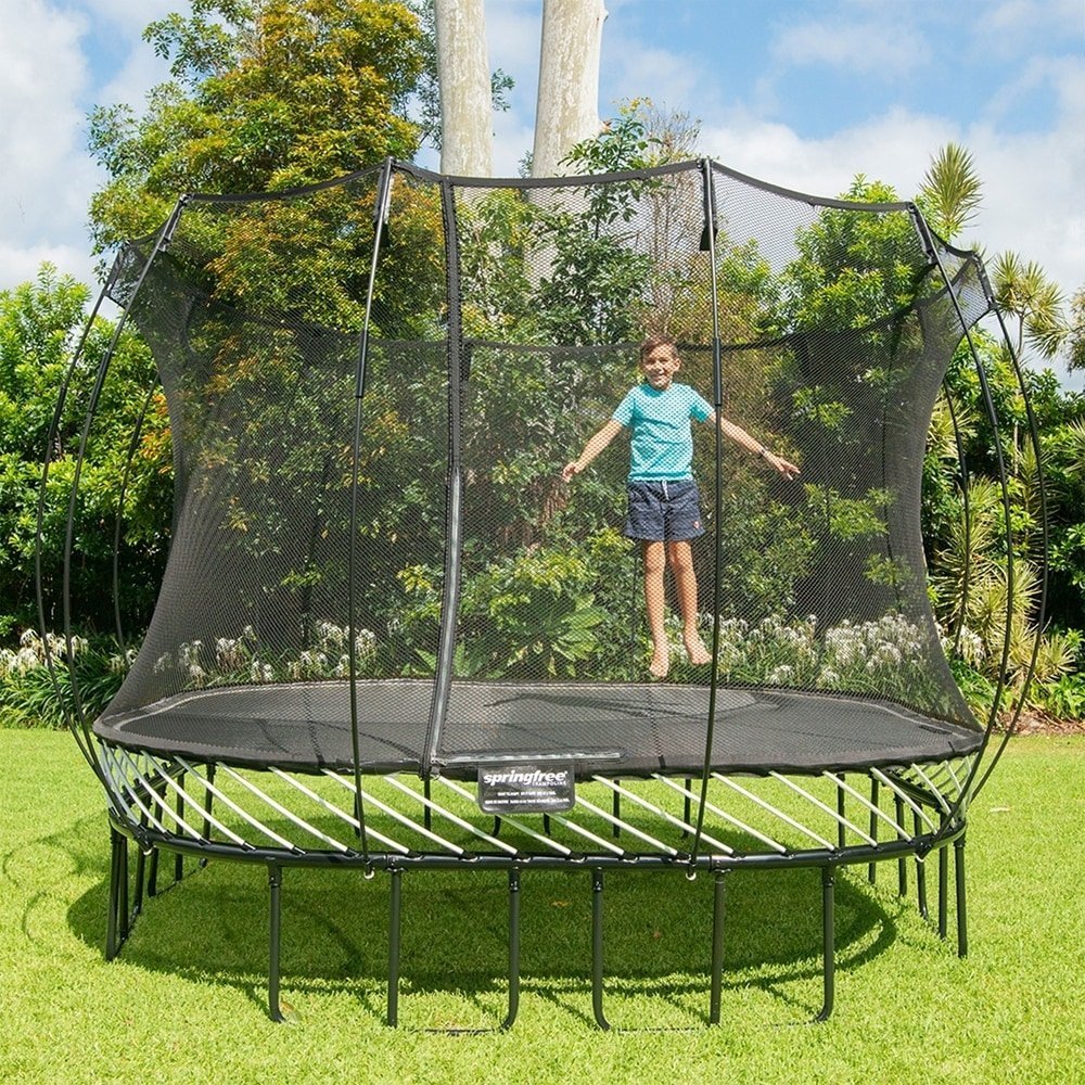 Springfree Kids 11 ft. Outdoor Large Square Trampoline with Enclosure - Image 2