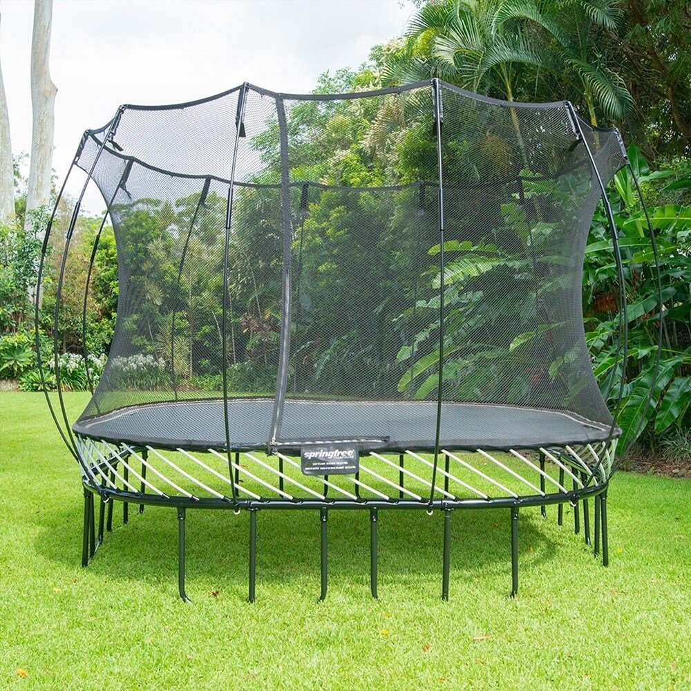 Springfree Kids 11 ft. Outdoor Large Square Trampoline with Enclosure - Image 5