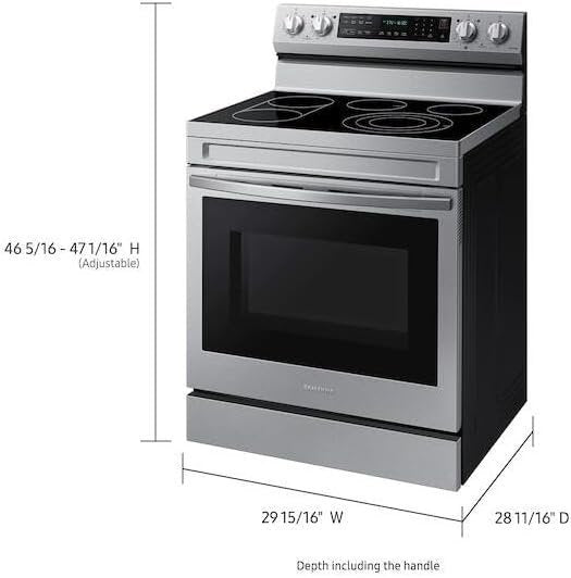 Samsung 6.3 cu. ft. Smart Freestanding Electric Range with No-Preheat Air Fry NE63A6711SS - Image 2
