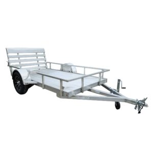 5' x 10' Aluminum Utility Trailer with Gate and Mag Wheels – 3500 lb Axle