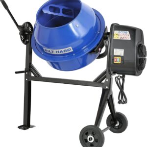 BILT HARD 4 Cu. Ft. Electric Cement Mixer – 550W Portable with Wheels