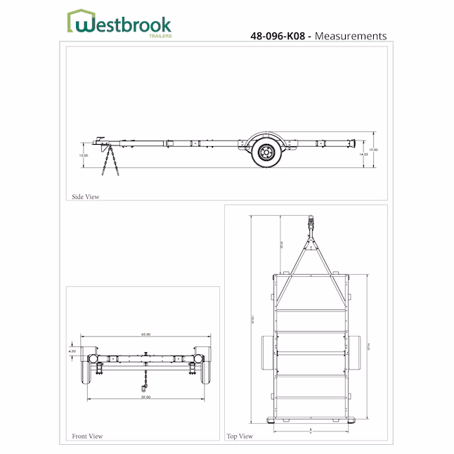 Stirling 4.0-ft x 8 Steel Utility Trailer ( 1000.0-lb Capacity ) - Image 10