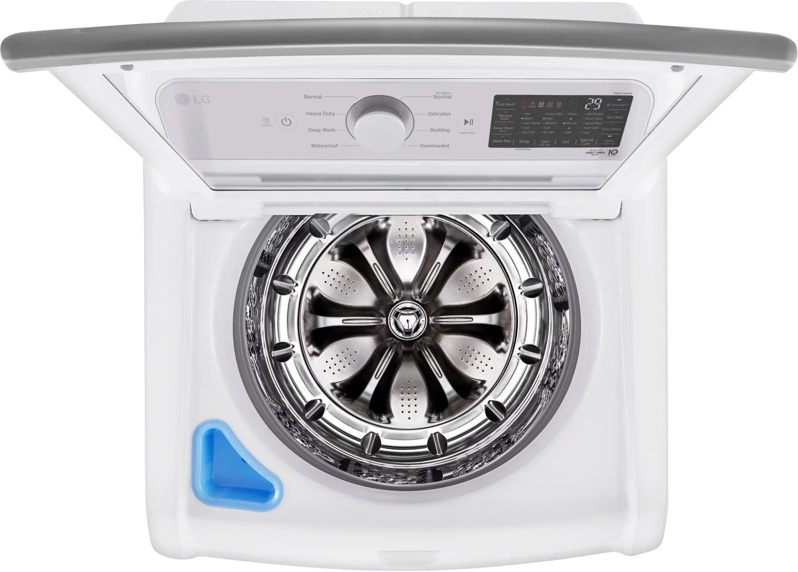 LG – 5.5 Cu. Ft. Smart Top Load Washer with TurboWash3D – White - Image 14