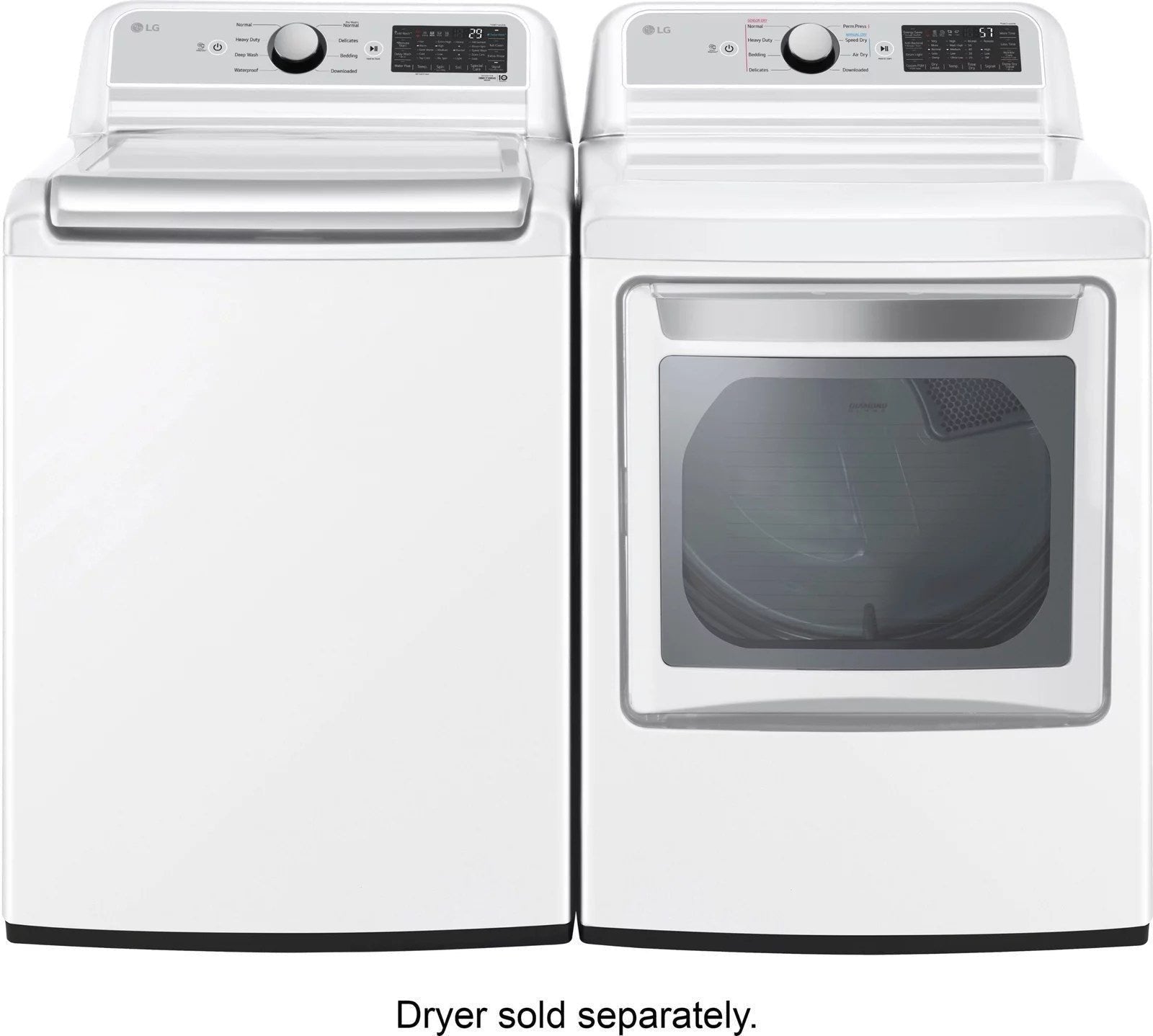 LG – 5.5 Cu. Ft. Smart Top Load Washer with TurboWash3D – White - Image 4