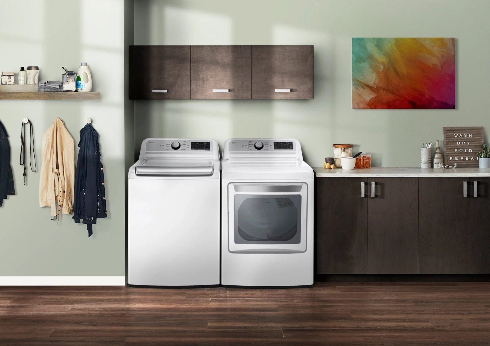 LG – 5.5 Cu. Ft. Smart Top Load Washer with TurboWash3D – White - Image 6