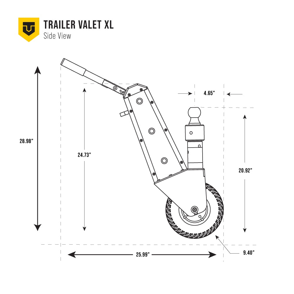 Trailer Valet 10000-lb Capacity Side Wind Trailer Jack TVXL25 - Image 9