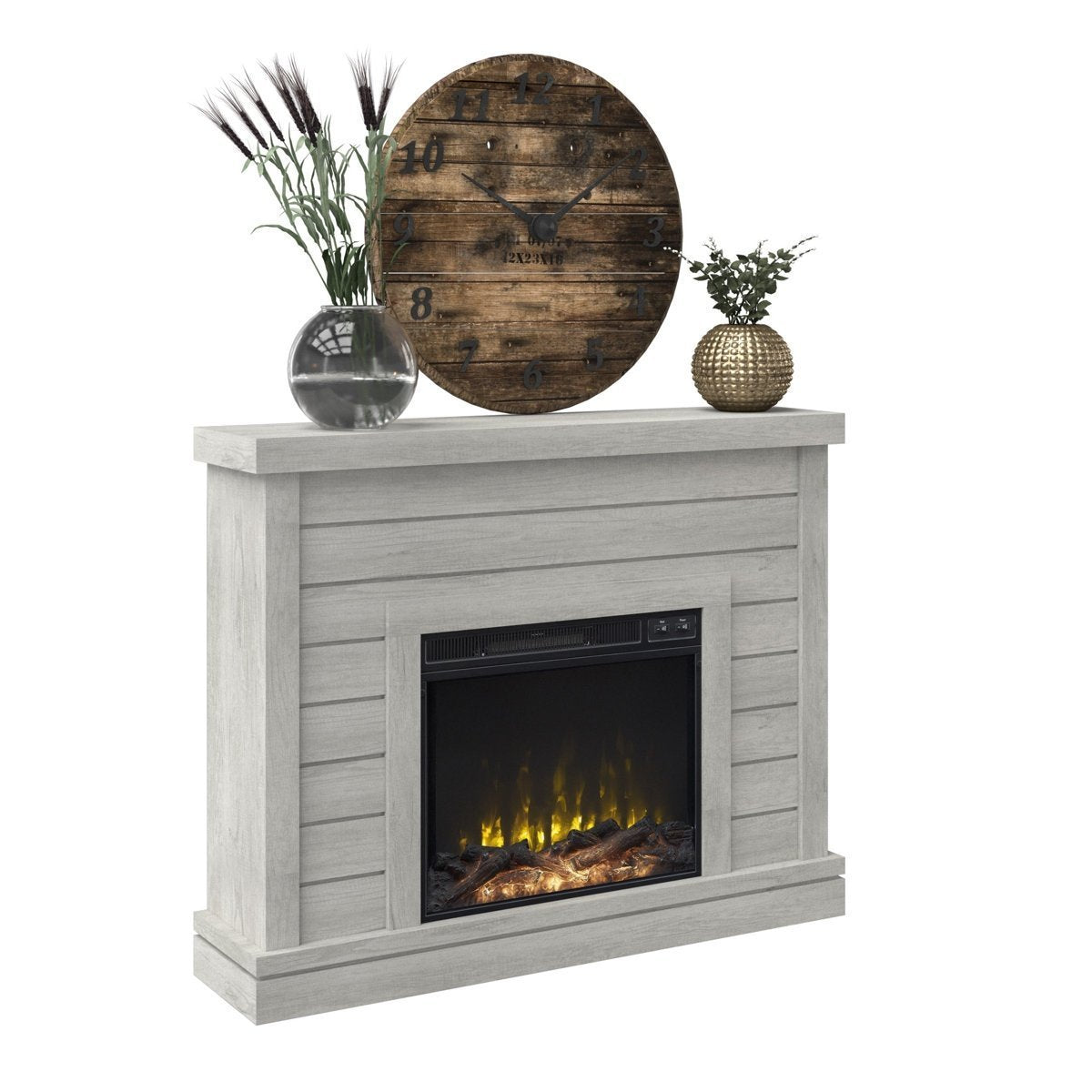 Alaya Wall Mounted Electric Fireplace Sand & Stable Finish - Image 8