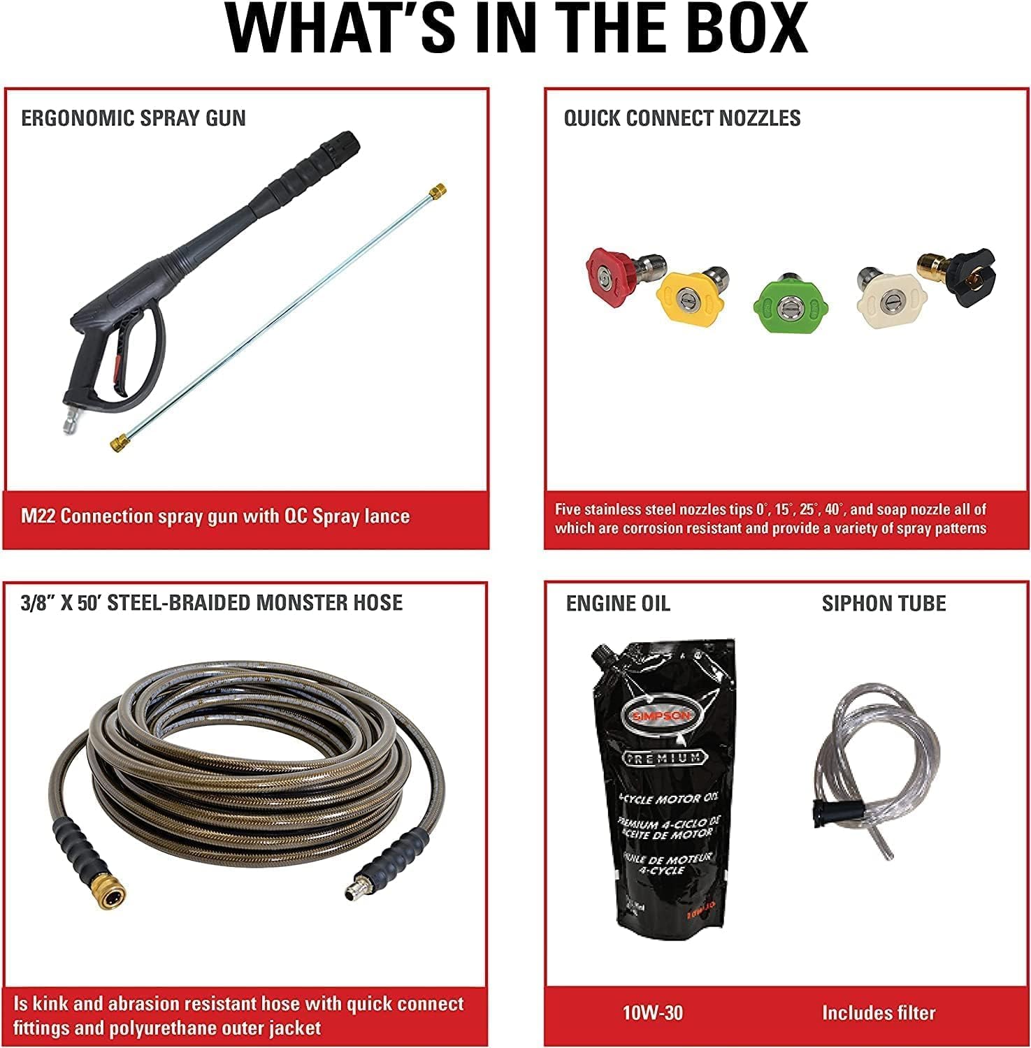 Simpson PowerShot PS60843 – 4400 PSI 4.0 GPM Commercial Gas Pressure Washer with 50 ft Hose | Cold Water, 49-State Compliant - Image 4