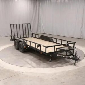 6×16 Heavy-Duty Tandem Axle Utility Trailer – 2025 Steel Frame with Wood Deck (Copy)