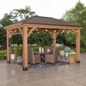 Cordova 14x10 Outdoor Gazebo with Steel Frame and Weather-Resistant Canopy