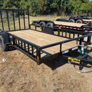 Big Tex 35SA-14BKRSX Single Axle ATV Trailer 83″x14′ Black