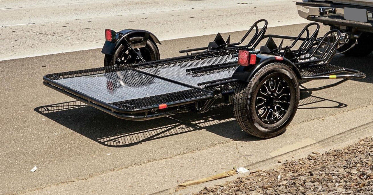 Stand, Store or Roll Ride-Up 3-Rail Motorcycle Trailer - Image 11