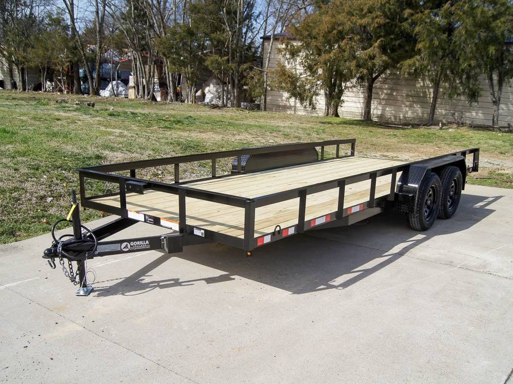 7x16 Utility Trailer Dovetail Powder Coated (2) 3,500lb Axles 7K GVWR