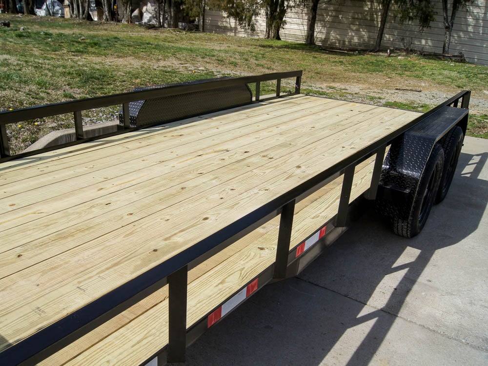 7x18 Straight Deck Utility Trailer (2) 3,500lb Axles - No Gate - Image 2