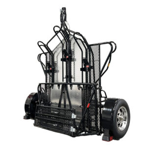 Stand, Store or Roll Ride-Up 3-Rail Motorcycle Trailer